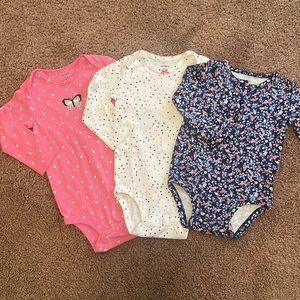 Long sleeve Carters Onesies size 12 months